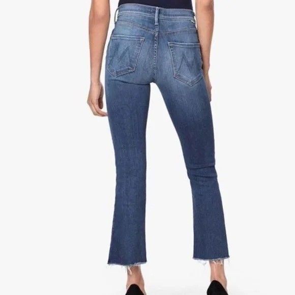 Mother The Hustler Ankle Fray Jeans in Big Sky Size 27 Medium Wash - Picture 3 of 10